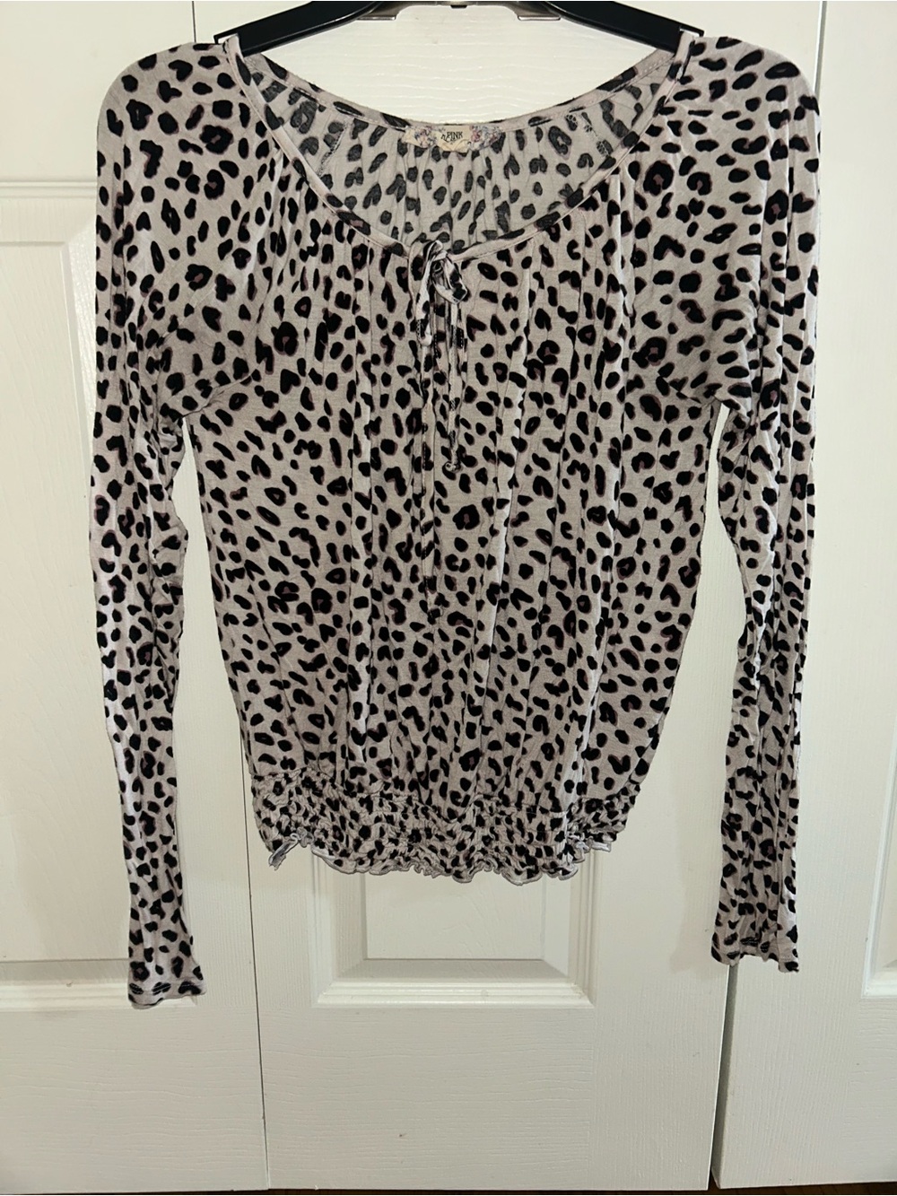 Pink Republic Taupe and Black Leopard-Print Long Sleeve Top